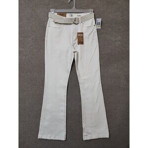 Kensie Vintage Luxe High Rise Flare Savannah Jeans Womens 4 27 Off White NEW